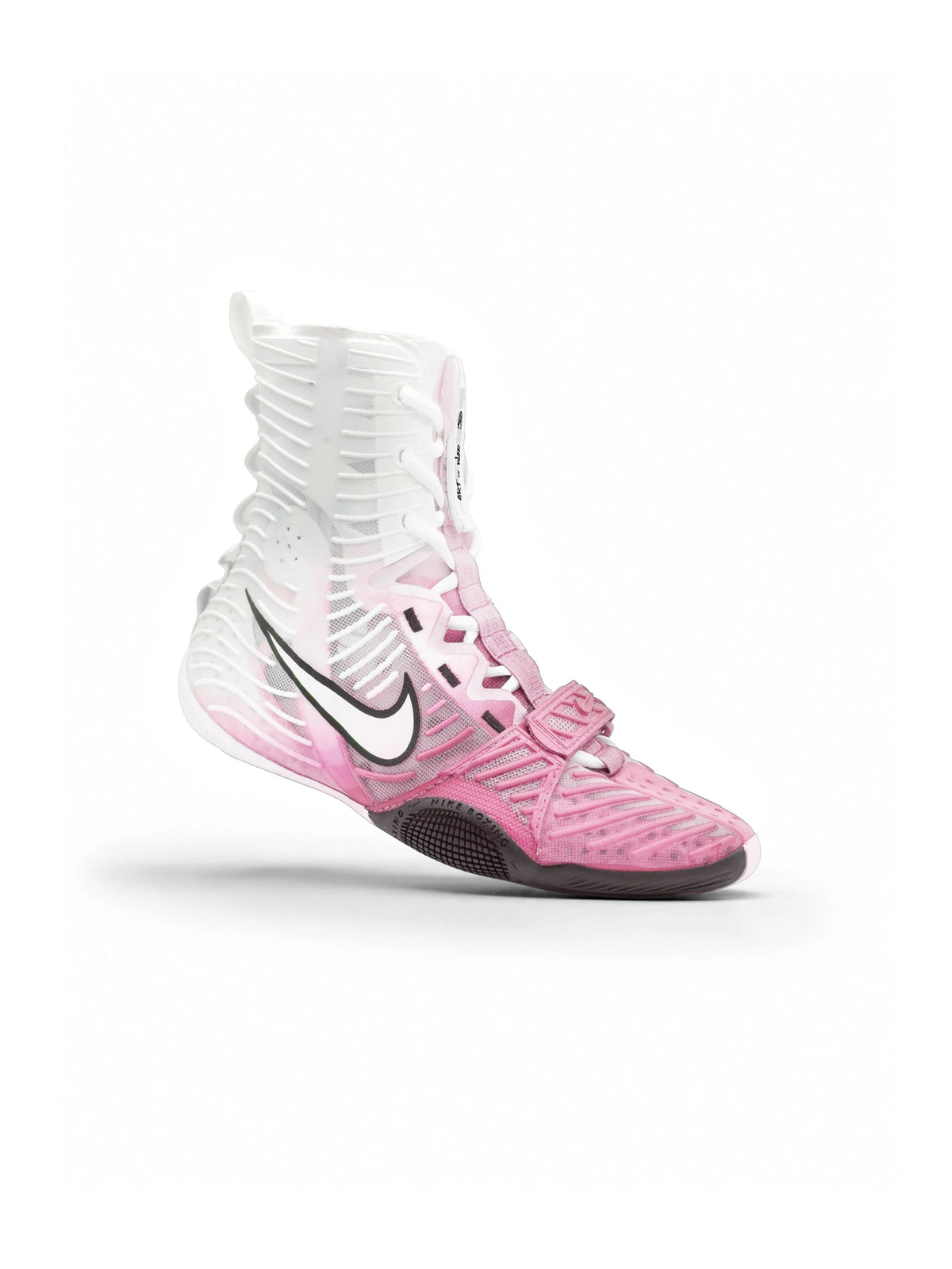 Powder Pink Toe custom HyperKO 3 boxing boot by Art of War Studio