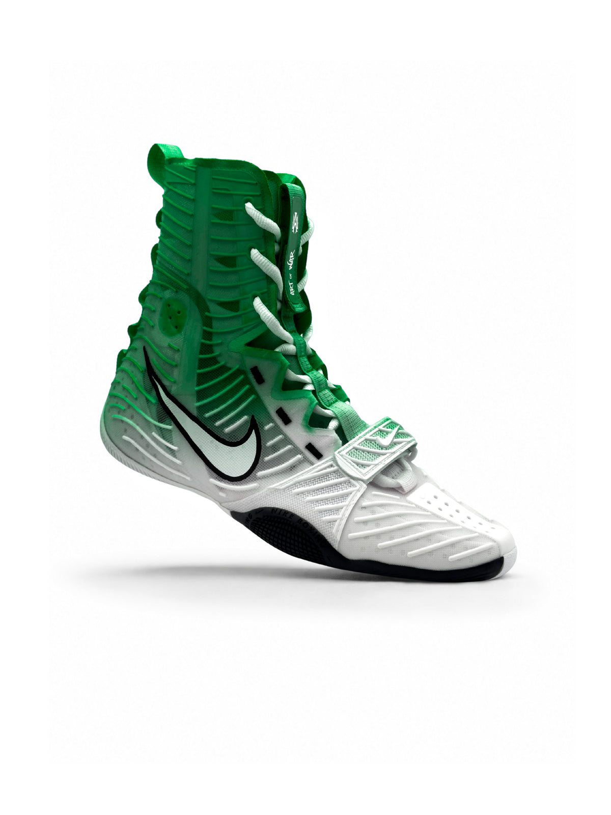 Shamrock Crown custom HyperKO 3 boxing boot by Art of War Studio
