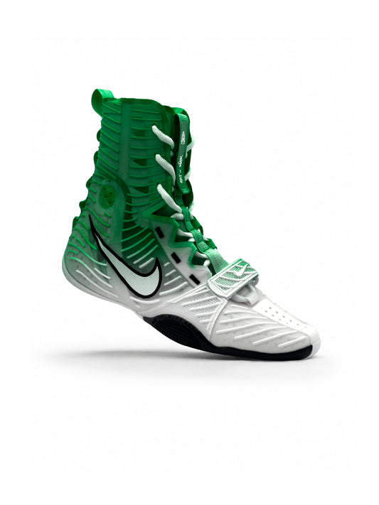 Shamrock Crown custom HyperKO 3 boxing boot by Art of War Studio