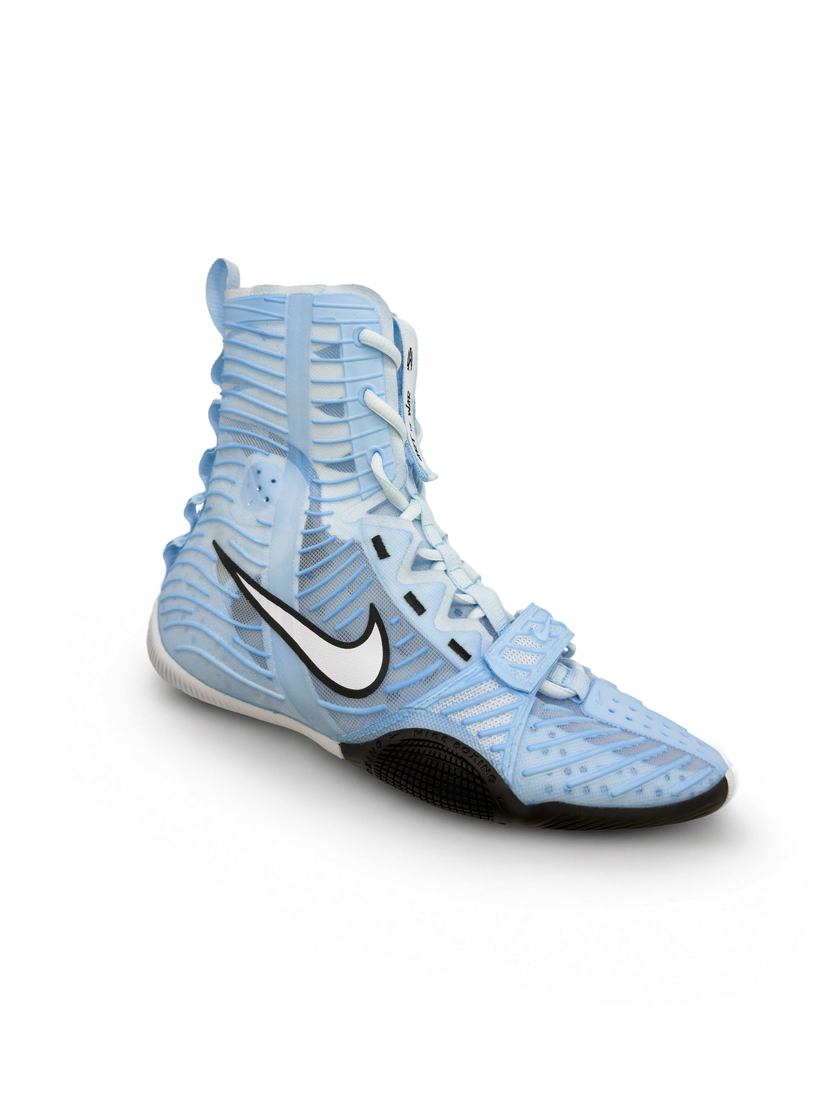 Sky Blue custom HyperKO 3 boxing boot by Art of War Studio