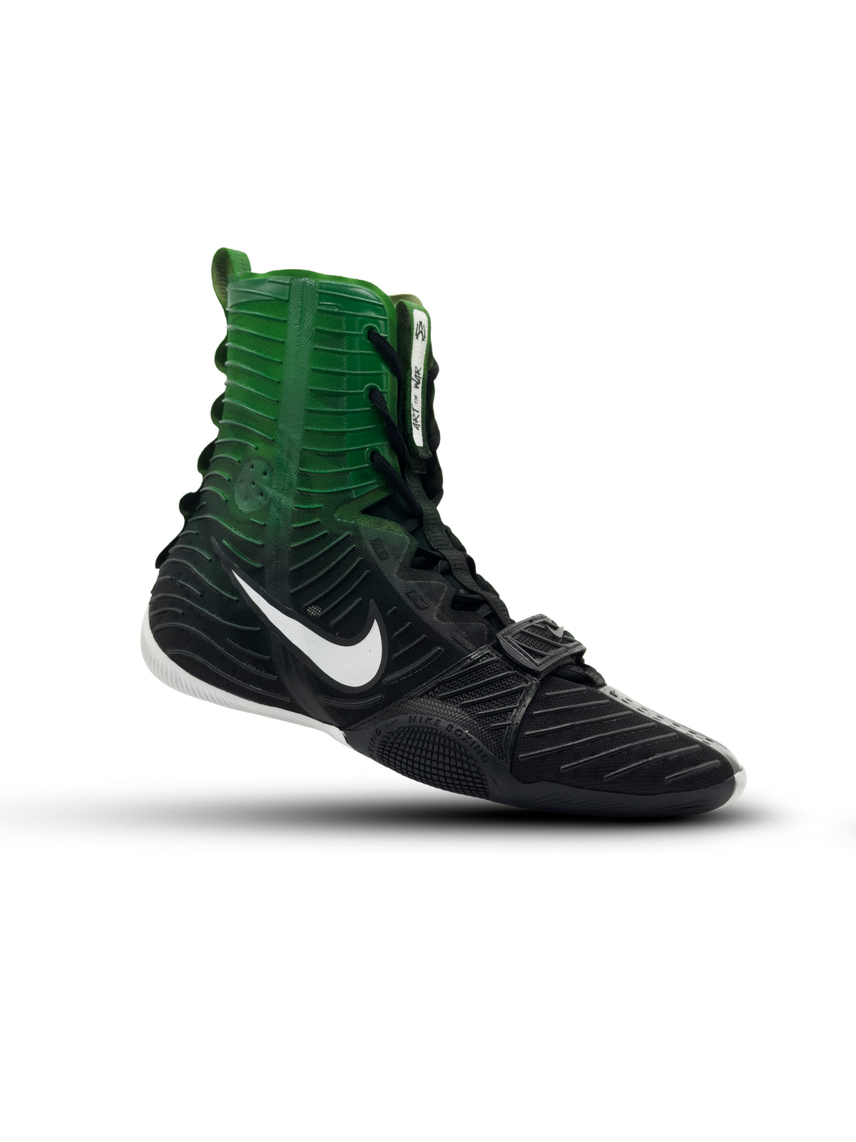 Shadow Shamrock Crown custom HyperKO 3 boxing boot by Art of War Studio