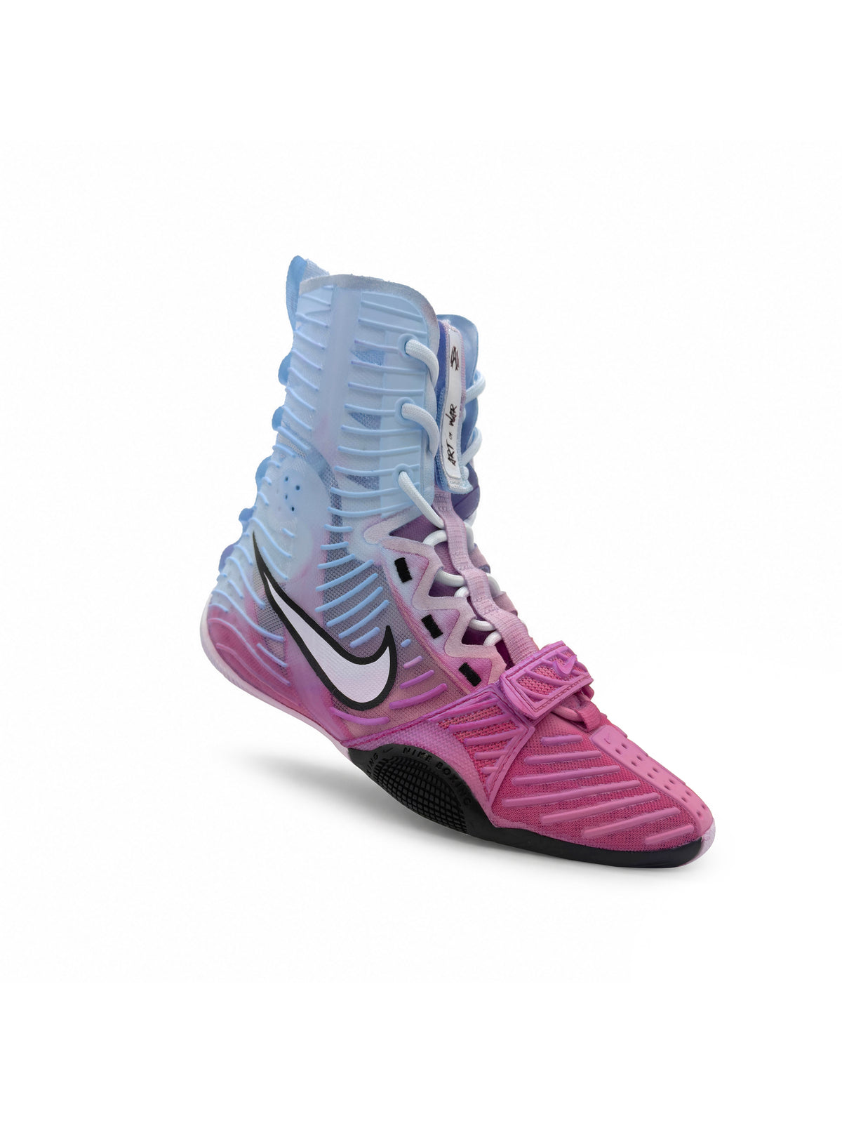 Cotton Candy custom HyperKO 3 boxing boot by Art of War Studio
