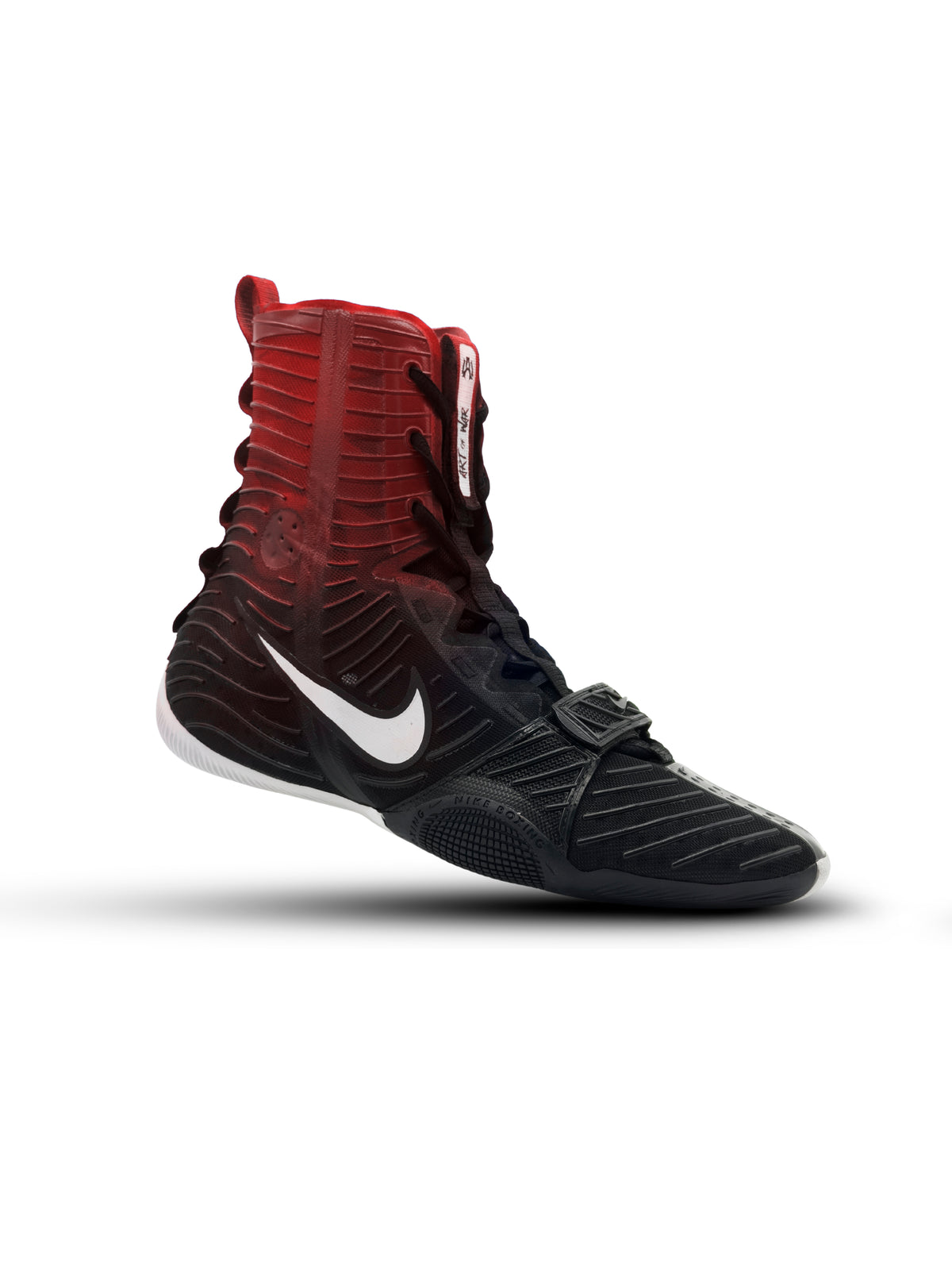 Ember Crown custom HyperKO 3 boxing boot by Art of War Studio