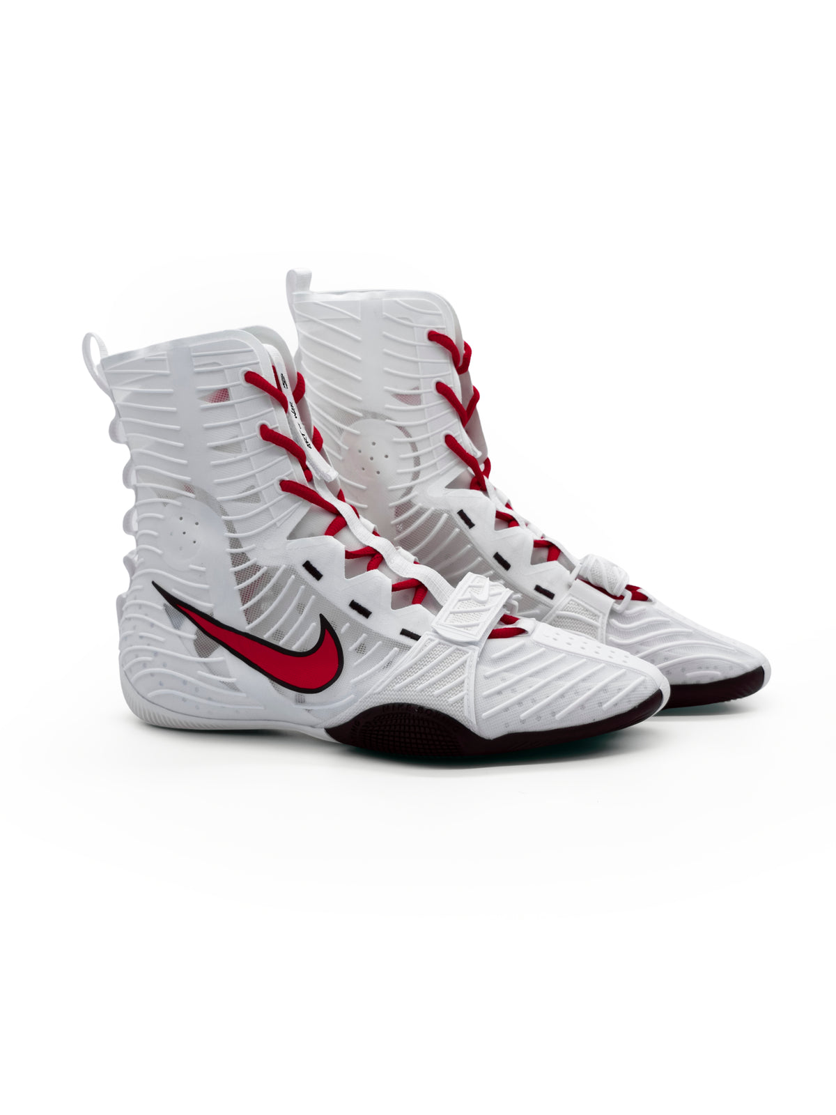 Crimson Swoosh custom HyperKO 3 boxing boot by Art of War Studio