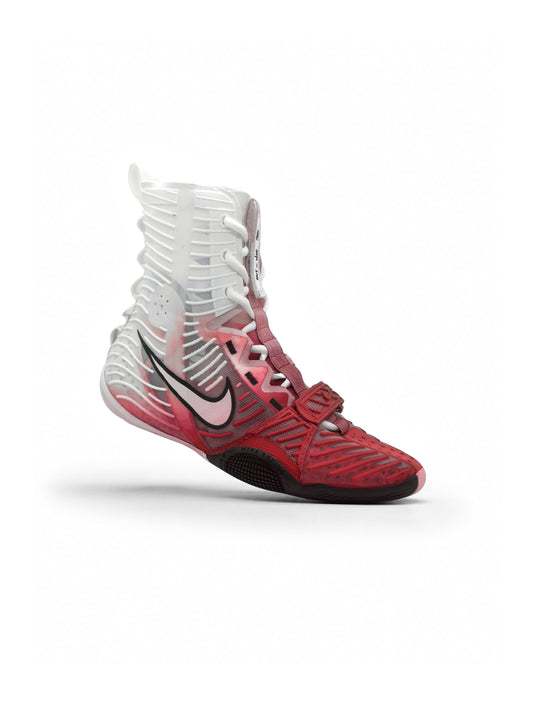 Crimson Toe custom HyperKO 3 boxing boot by Art of War Studio